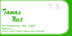 tamas mut business card